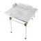 Kingston Brass 30 Carrara Marble Console Sink with Acrylic Legs, Marble WhiteBrushed Brass LMS3030MA7 - alternate 1